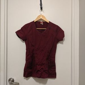 Dickies burgundy nursing scrub top